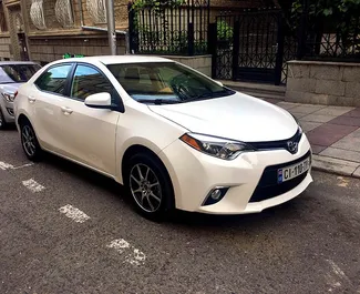Front view of a rental Toyota Corolla in Tbilisi, Georgia ✓ Car #659. ✓ Automatic TM ✓ 0 reviews.