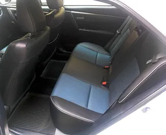 Interior of Toyota Corolla for hire in Georgia. A Great 5-seater car with a Automatic transmission.