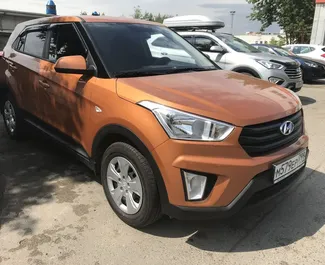 Frontvisning af en udlejnings Hyundai Creta i Simferopol Lufthavn, Krim ✓ Bil #1819. ✓ Automatisk TM ✓ 0 anmeldelser.