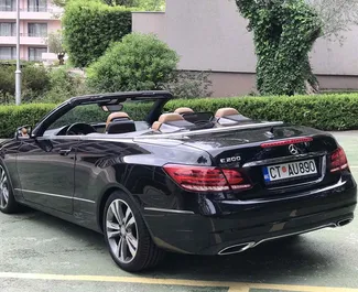 Alquiler de Mercedes-Benz E200 Cabrio. Coche Premium, Lujo, Cabrio para alquilar en Montenegro ✓ Depósito de 400 EUR ✓ opciones de seguro TPL, CDW, SCDW, En el extranjero.