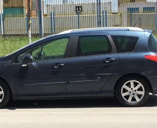 Front view of a rental Peugeot 308 SW in Durres, Albania ✓ Car #2241. ✓ Automatic TM ✓ 0 reviews.