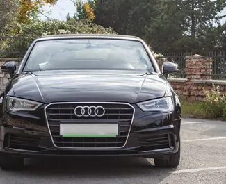 Priekinė automobilio, kurį nuomojate Audi A3 Cabrio Becicici, Juodkalnija vaizdas ✓ Automobilis #2479. ✓ Pavarų dėžė Automatinis TM ✓ Atsiliepimai 0.