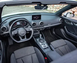 Bilutleie av Audi A3 Cabrio 2019 i i Montenegro, inkluderer ✓ Bensin drivstoff og 114 hestekrefter ➤ Starter fra 93 EUR per dag.