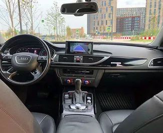 Audi A6 2016 automašīnas noma Krievijā, iezīmes ✓ Benzīns degviela un 180 zirgspēki ➤ Sākot no 8437 RUB dienā.