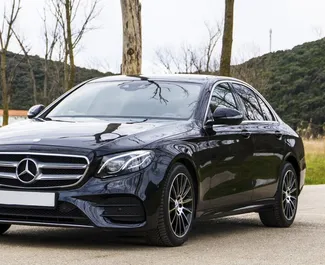 Mercedes-Benz E220 2018 car hire in Montenegro, featuring ✓ Diesel fuel and 191 horsepower ➤ Starting from 122 EUR per day.