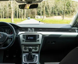 Interior of Volkswagen Passat Variant for hire in Montenegro. A Great 5-seater car with a Automatic transmission.