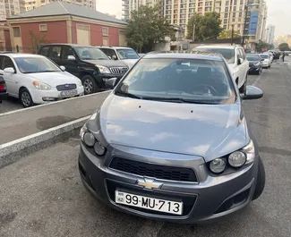 Front view of a rental Chevrolet Aveo in Baku, Azerbaijan ✓ Car #3511. ✓ Automatic TM ✓ 1 reviews.