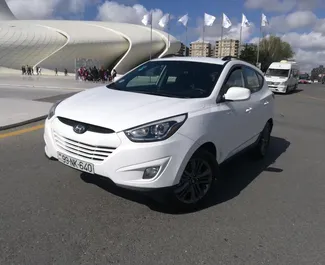Frontvisning av en leiebil Hyundai Ix35 i Baku, Aserbajdsjan ✓ Bil #3576. ✓ Automatisk TM ✓ 0 anmeldelser.