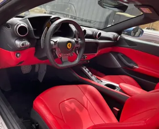 Front view of a rental Ferrari Portofino in Dubai, UAE ✓ Car #3383. ✓ Automatic TM ✓ 0 reviews.