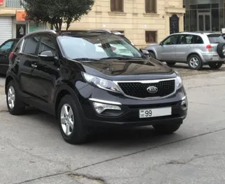 Predný pohľad na prenajaté auto Kia Sportage v v Baku, Azerbajdžan ✓ Auto č. 3497. ✓ Prevodovka Automatické TM ✓ Hodnotenia 1.