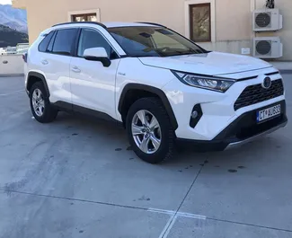 Toyota Rav4 2020 available for rent in Rafailovici, with unlimited mileage limit.