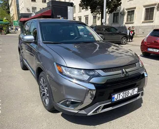 Front view of a rental Mitsubishi Outlander Xl in Tbilisi, Georgia ✓ Car #4165. ✓ Automatic TM ✓ 0 reviews.
