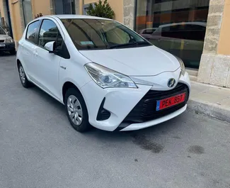 Front view of a rental Toyota Vitz in Larnaca, Cyprus ✓ Car #4212. ✓ Automatic TM ✓ 3 reviews.