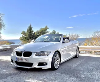 Front view of a rental BMW 3-series Cabrio in Budva, Montenegro ✓ Car #4393. ✓ Automatic TM ✓ 4 reviews.