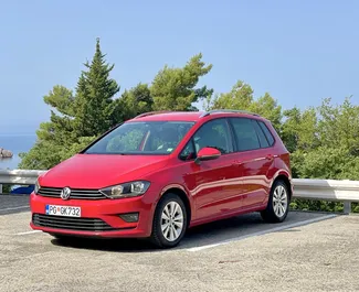 Front view of a rental Volkswagen Golf Sportsvan in Budva, Montenegro ✓ Car #4390. ✓ Automatic TM ✓ 1 reviews.