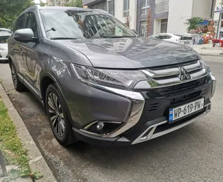 Front view of a rental Mitsubishi Outlander in Tbilisi, Georgia ✓ Car #1275. ✓ Automatic TM ✓ 3 reviews.