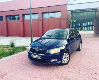 Front view of a rental Skoda Fabia in Becici, Montenegro ✓ Car #4496. ✓ Automatic TM ✓ 0 reviews.
