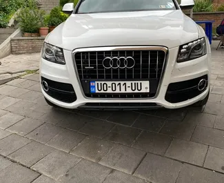 Front view of a rental Audi Q5 in Tbilisi, Georgia ✓ Car #4723. ✓ Automatic TM ✓ 0 reviews.