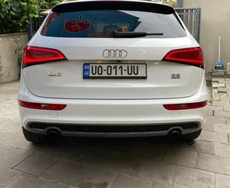 Audi Q5 rental. Comfort, Premium, Crossover Car for Renting in Georgia ✓ Deposit of 300 GEL ✓ TPL, CDW, SCDW, FDW, Passengers, Theft insurance options.