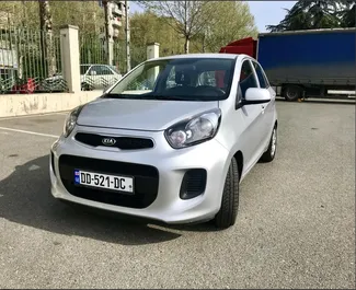 Vooraanzicht van een huurauto Kia Picanto in Tbilisi, Georgië ✓ Auto #4689. ✓ Transmissie Handmatig TM ✓ 2 beoordelingen.