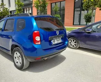 Dacia Duster 2014 automobilio nuoma Albanijoje, savybės ✓ Dyzelinas degalai ir 109 arklio galios ➤ Nuo 38 EUR per dieną.