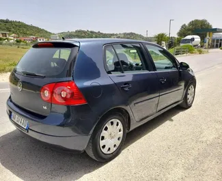 Volkswagen Golf 5 2007 car hire in Albania, featuring ✓ Gas fuel and 115 horsepower ➤ Starting from 22 EUR per day.