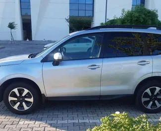 Subaru Forester 2017 available for rent in Tbilisi, with unlimited mileage limit.