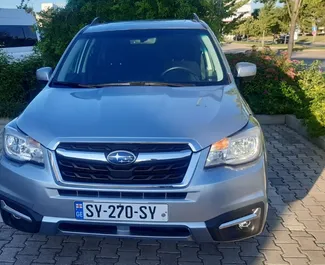 Prenájom auta Subaru Forester 2017 v v Gruzínsku, s vlastnosťami ✓ palivo Benzín a výkon 224 koní ➤ Od 143 GEL za deň.