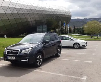 Subaru Forester 2017 galimas nuomai Tbilisyje, su neribotas kilometrų apribojimu.