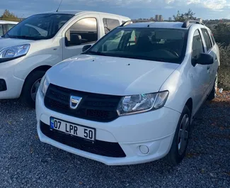 Front view of a rental Dacia Logan MCV at Antalya Airport, Turkey ✓ Car #5033. ✓ Manual TM ✓ 0 reviews.