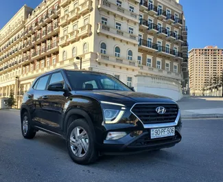 Front view of a rental Hyundai Creta at Baku Airport, Azerbaijan ✓ Car #5219. ✓ Automatic TM ✓ 0 reviews.