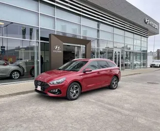 Front view of a rental Hyundai i30 Combi in Bratislava, Slovakia ✓ Car #5185. ✓ Manual TM ✓ 0 reviews.