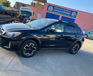 Vooraanzicht van een huurauto Subaru Crosstrek in Koetaisi, Georgië ✓ Auto #5417. ✓ Transmissie Handmatig TM ✓ 1 beoordelingen.