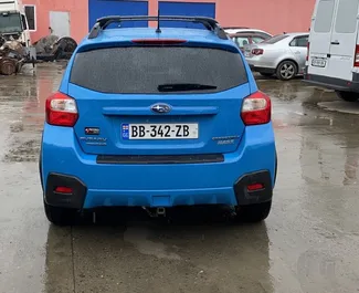 Frontvisning af en udlejnings Subaru Crosstrek i Kutaisi, Georgien ✓ Bil #5418. ✓ Manual TM ✓ 0 anmeldelser.