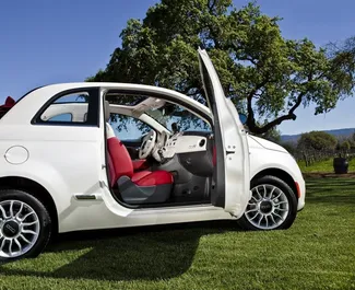 Fiat 500 Cabrio nuoma. Ekonomiškas, Komfortiškas, Kabrioletas automobilis nuomai Graikijoje ✓ Be užstato ✓ Draudimo pasirinkimai: TPL, FDW, Keleiviai, Vagystė.