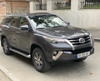 Front view of a rental Toyota Fortuner in Tbilisi, Georgia ✓ Car #5440. ✓ Automatic TM ✓ 1 reviews.