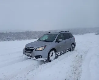 Vuokra-auton etunäkymä Subaru Forester Tbilisissä, Georgia ✓ Auto #5518. ✓ Vaihteisto Automaattinen TM ✓ Arvostelut 0.