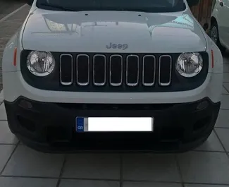 Front view of a rental Jeep Renegade in Crete, Greece ✓ Car #5747. ✓ Automatic TM ✓ 0 reviews.