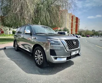 Nissan Patrol rental. Premium, Luxury, SUV Car for Renting in the UAE ✓ Deposit of 2000 AED ✓ TPL, CDW, SCDW, Passengers, Theft insurance options.