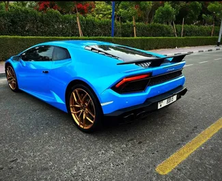 Lamborghini Huracan vuokraus. Premium, Ylellisyys auto vuokrattavana Arabiemiirikunnissa ✓ Vakuusmaksu 5000 AED ✓ Vakuutusvaihtoehdot: TPL.