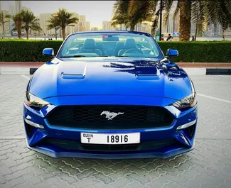 Ενοικίαση Ford Mustang Cabrio. Αυτοκίνητο Πρίμιουμ, Πολυτέλεια, Κάμπριο προς ενοικίαση στα Ηνωμένα Αραβικά Εμιράτα ✓ Κατάθεση 3000 AED ✓ Επιλογές ασφάλισης: TPL.