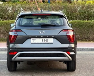 Hyundai Creta 2023 tilgængelig til leje i Dubai, med ubegrænset kilometertæller grænse.