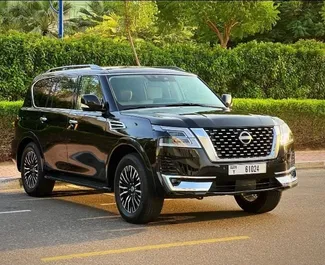 Uthyrning av Nissan Patrol. Komfort, Premium, SUV bil för uthyrning i Förenade Arabemiraten ✓ Deposition 3000 AED ✓ Försäkringsalternativ: TPL.
