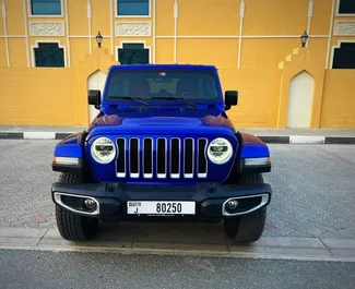 Прокат машини Jeep Wrangler Sahara #5648 (Автомат) в Дубаї, з двигуном л. Бензин ➤ Безпосередньо від Карім в ОАЕ.