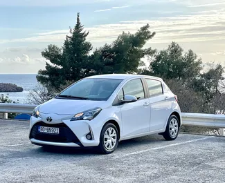 Front view of a rental Toyota Yaris in Budva, Montenegro ✓ Car #6278. ✓ Automatic TM ✓ 1 reviews.