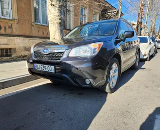 Frontvisning af en udlejnings Subaru Forester i Kutaisi, Georgien ✓ Bil #5811. ✓ Automatisk TM ✓ 6 anmeldelser.