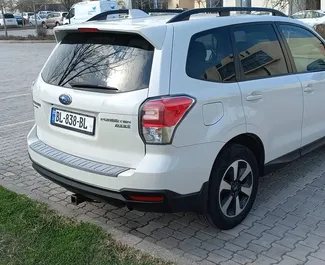 Subaru Forester 2017 car hire in Georgia, featuring ✓ Petrol fuel and 170 horsepower ➤ Starting from 100 GEL per day.