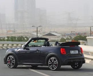 Mini John Cooper Works Convertible 2022 available for rent in Dubai, with 250 km/day mileage limit.