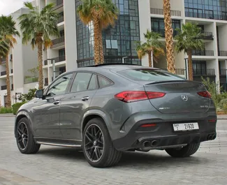 Mercedes-Benz GLE Coupe 2021 car hire in the UAE, featuring ✓ Petrol fuel and 520 horsepower ➤ Starting from 1250 AED per day.