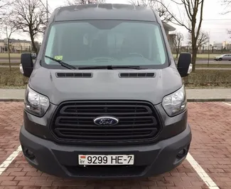 Vuokra-auton etunäkymä Ford Transit Minskissä, Valko-Venäjä ✓ Auto #5837. ✓ Vaihteisto Manuaalinen TM ✓ Arvostelut 1.